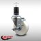 Service Caster 4'' SS Nylon Swivel 1-5/8'' Expanding Stem Caster with Brake SCC-SSEX20S414-NYS-TLB-158 - alternate 3